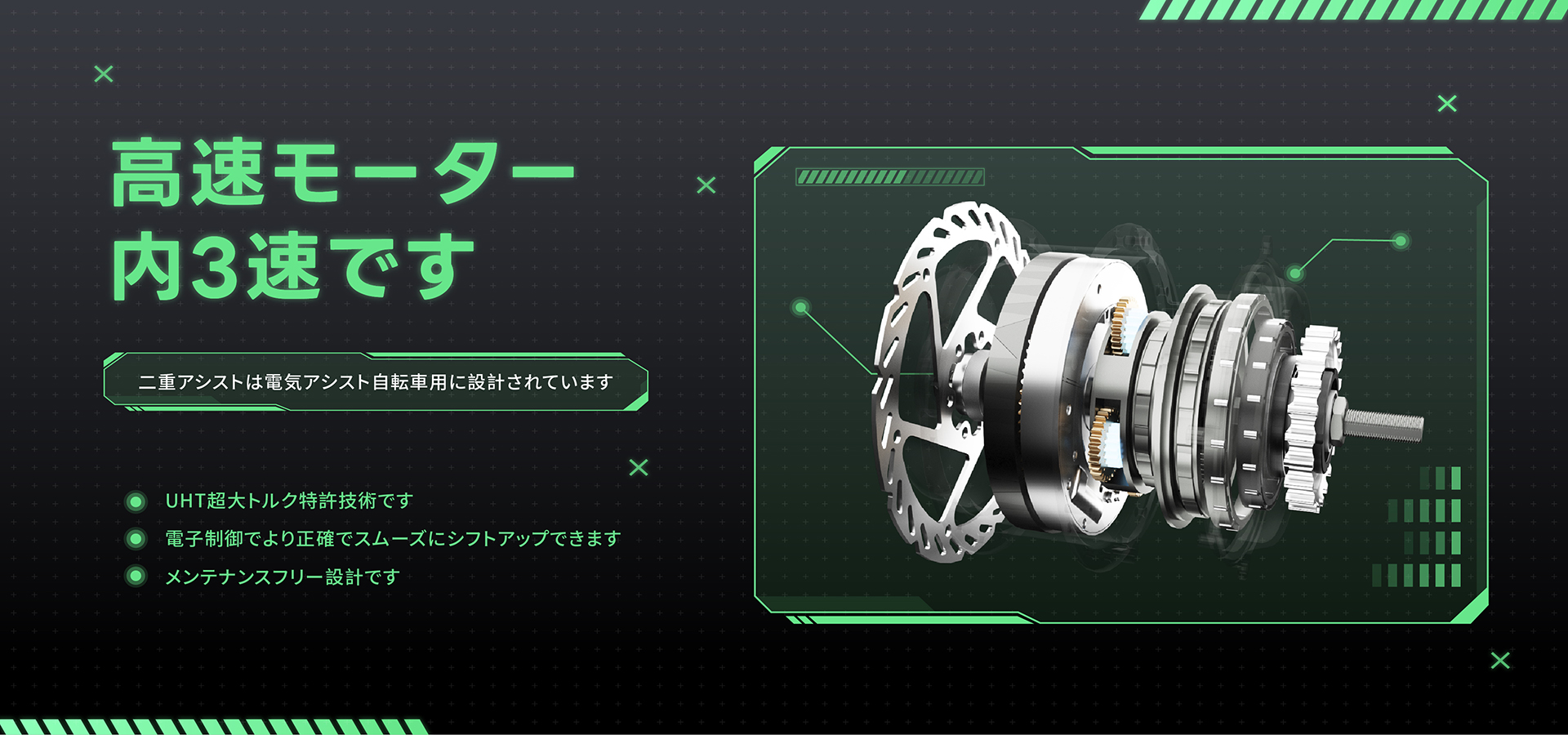 3-Speed Internal-gear Hub